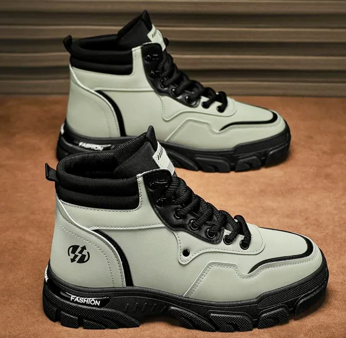 Men's Winter Leather Combat Boots