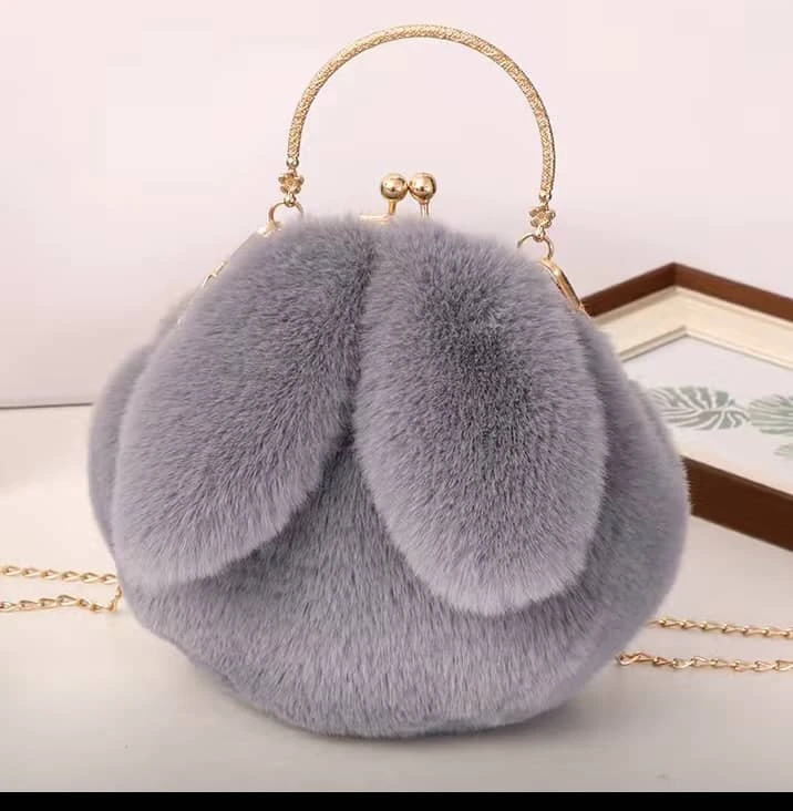 Rabbit Ear Fluffy Bag for Ladies