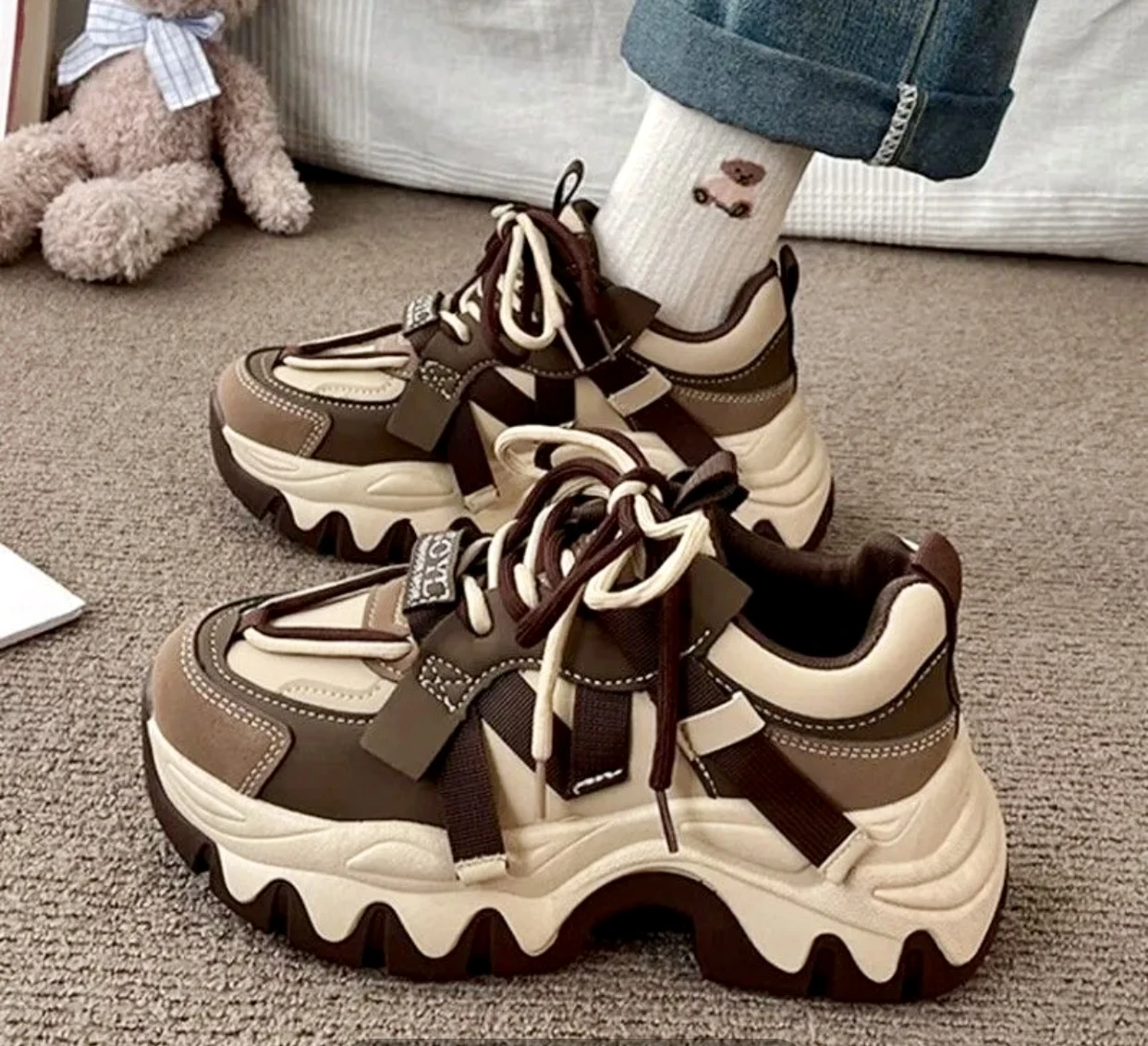 Women's Thick-Soled Dad Sneakers