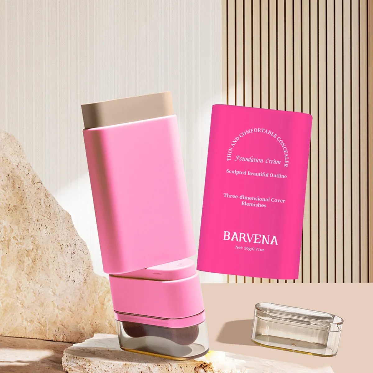 20g Eraser Foundation Stick With Brush For Brightening Skin Tone