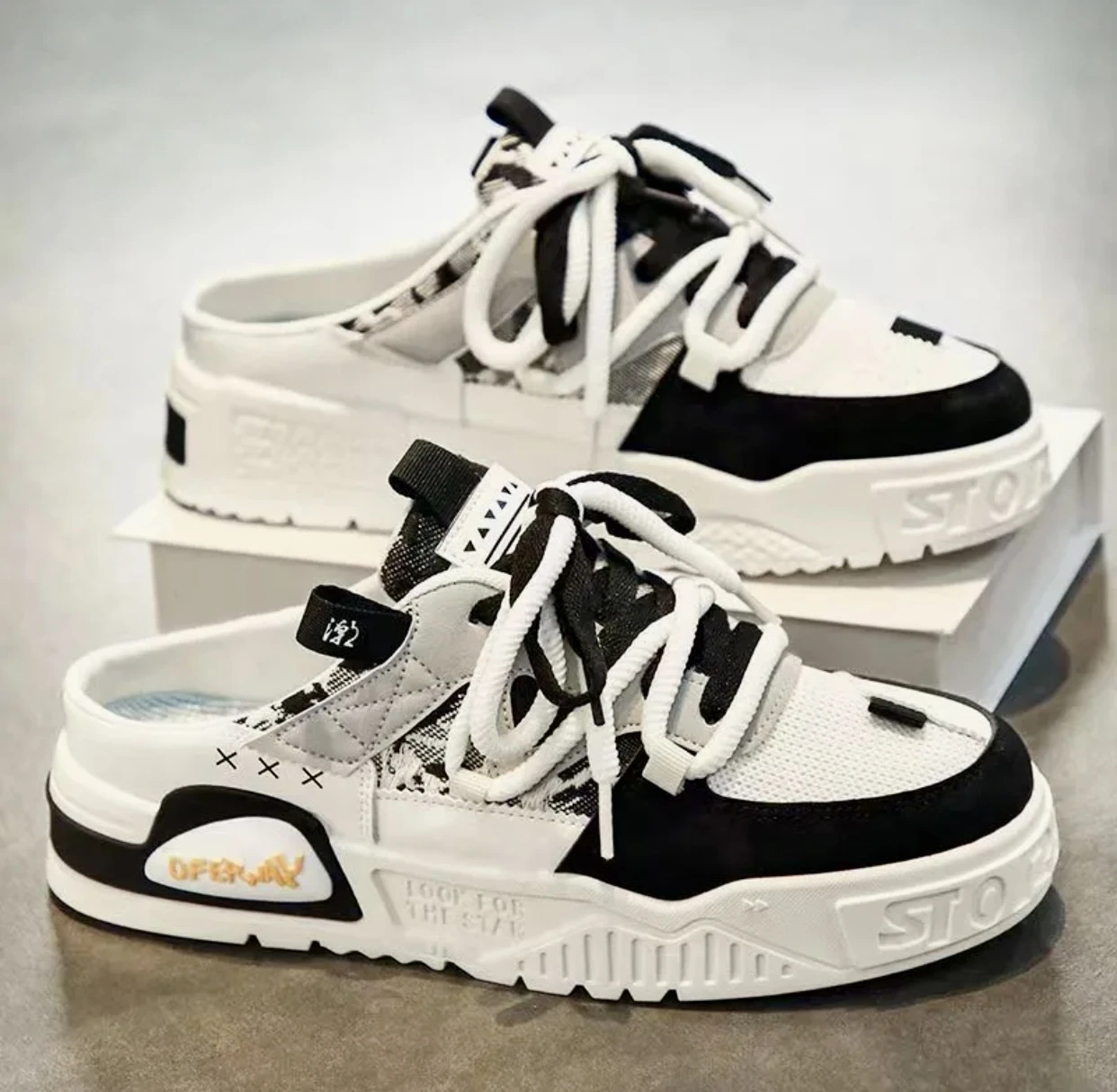 Trendy Slip-On Half Slippers