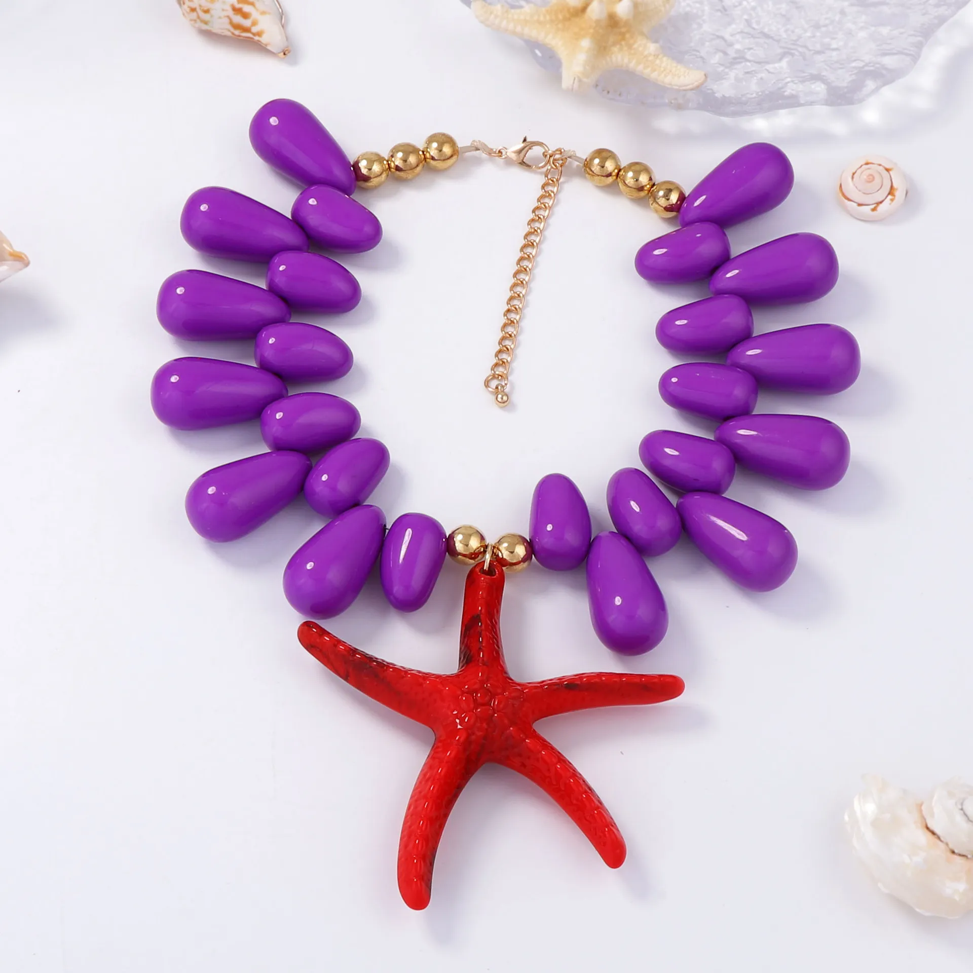 Dramatic Starfish Pendant Necklace For Women